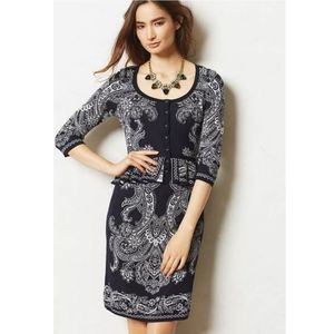 Anthropologie Knitted Knotted Knit Midi Dress Size Small